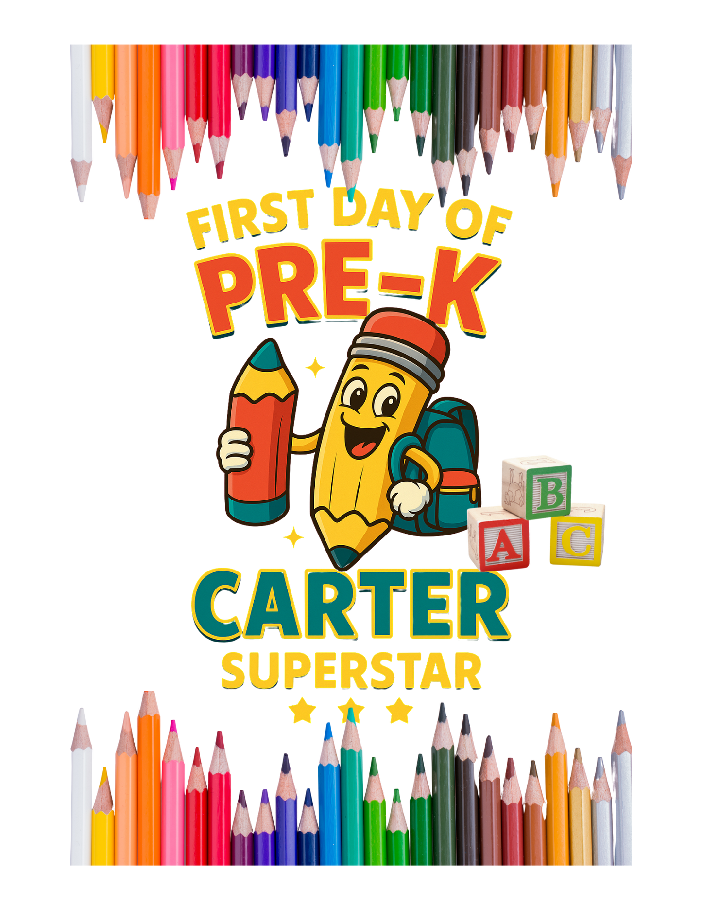 🎒 First Day of Pre-K Shirt – Personalized with Name – ‘LLCBOSSCRAFTING’ Edition ✏️⭐